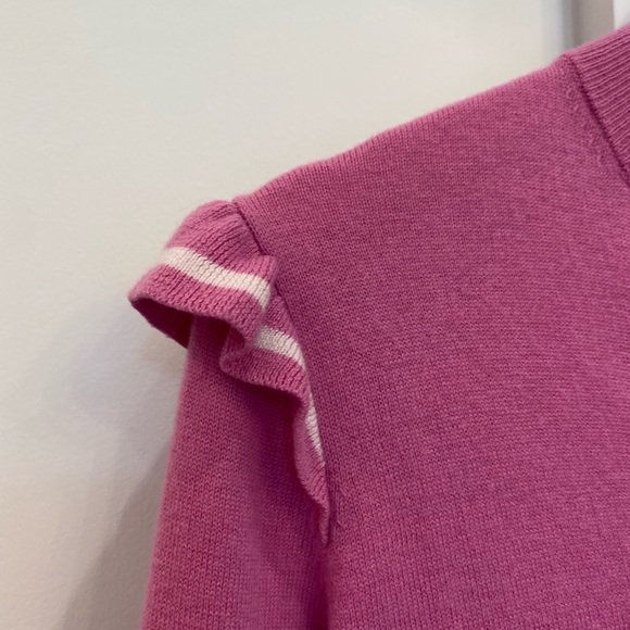 POLO RALPH LAUREN GOLF PINK ROSE  CASHMERE ZIP UP RUFFLE BALLETCORE BARBIE SMALL - Picture 3 of 6